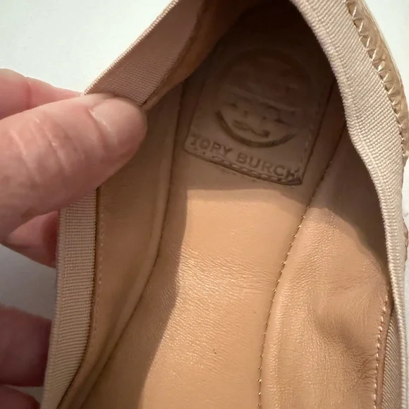 Tory Burch Camel/Tan Patent Leather Travel Flats - Picture 7 of 9